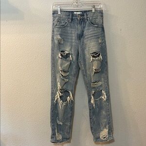 Petra153 Distressed Blue Jeans